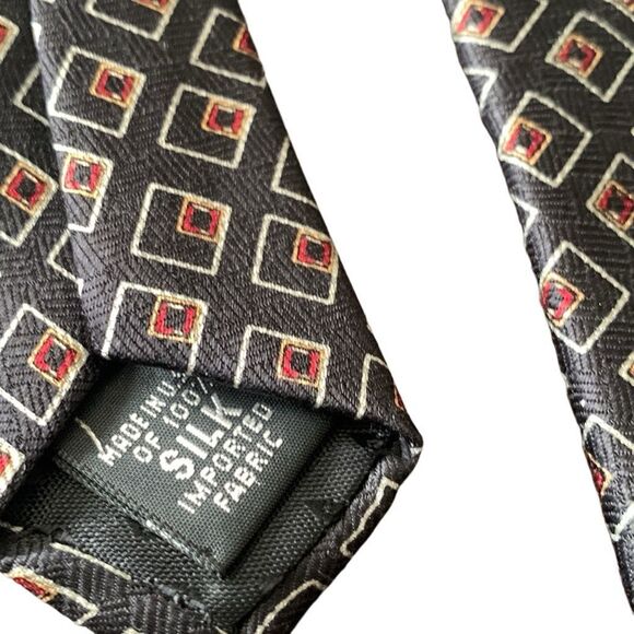 Pre Owned Men’s Bill Blass NEO Tie Neck Tie Necktie 100% Imported Silk USA Made - Picture 4 of 5